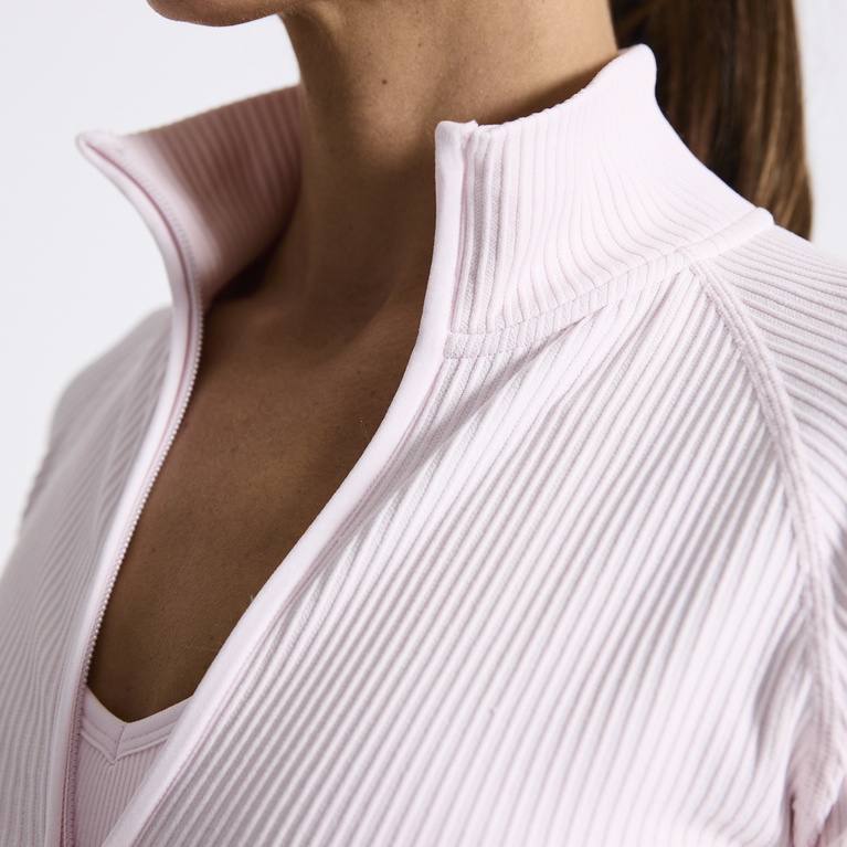 Training jacket "Zip Jacket Rib" Light Pink